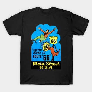 Route 66 Get Your Kicks Main Street U.S.A Vintage Style T-Shirt